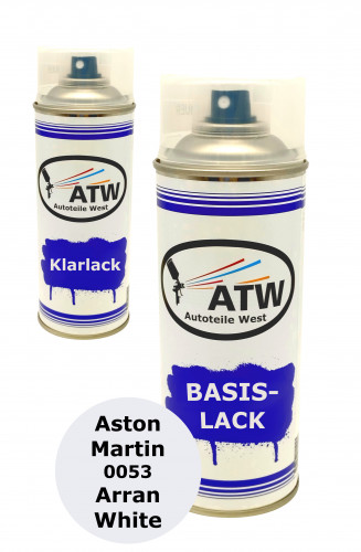 Autolack für Aston Martin 0053 Arran White +400ml Klarlack Set